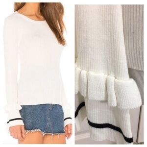 NWT! Lovers + Friends ribbed sweater flare cuffs